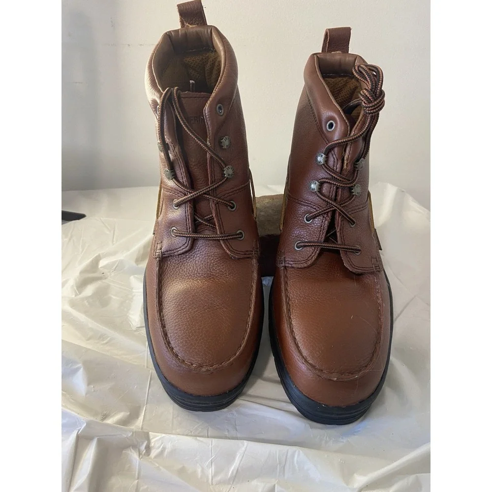 Wolverine Steel Moc 5 Steel Toe Chukka Brown Leather‎ 5